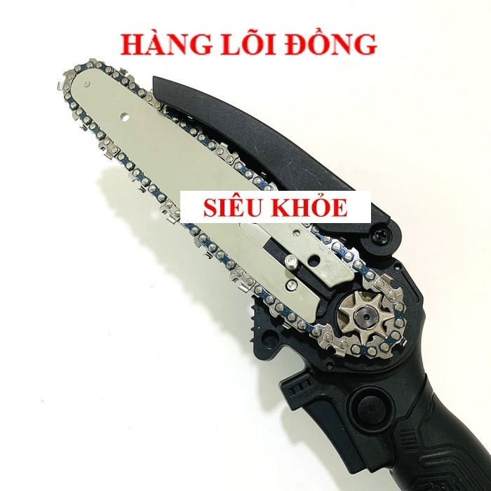 Bộ Máy Cưa Xích Mini Cầm Tay Cưa Gỗ, 2P 199V Lõi Đồng Mạnh Mẽ Bền Bỉ, Hệ Thống Bơm Nhớt Tự Động New 2026, Tiện Lợi, Dễ D