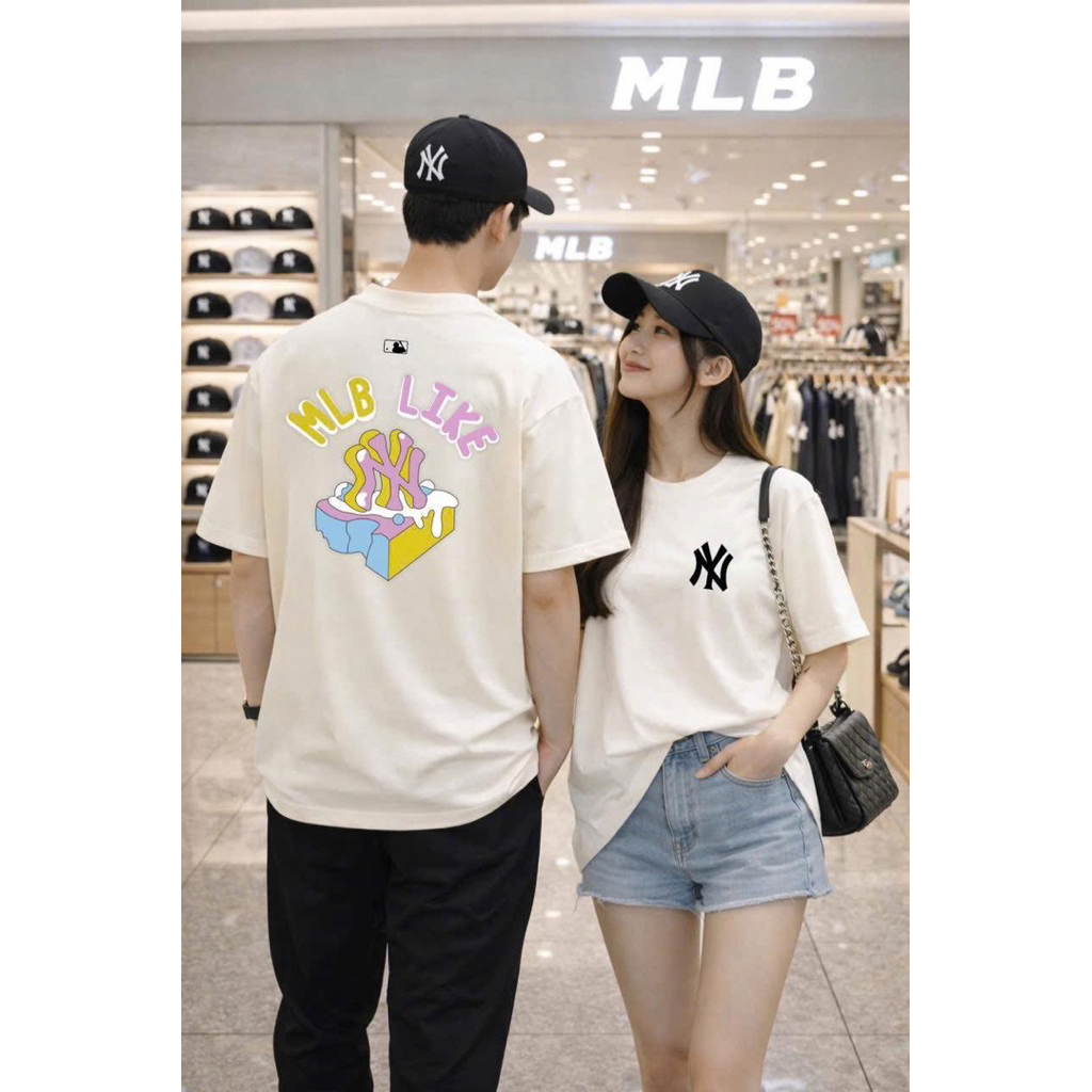 Áo Phông MLB mặc đôi dễ thương,100% cotton mềm mại - MLBLIKE Sắc Màu