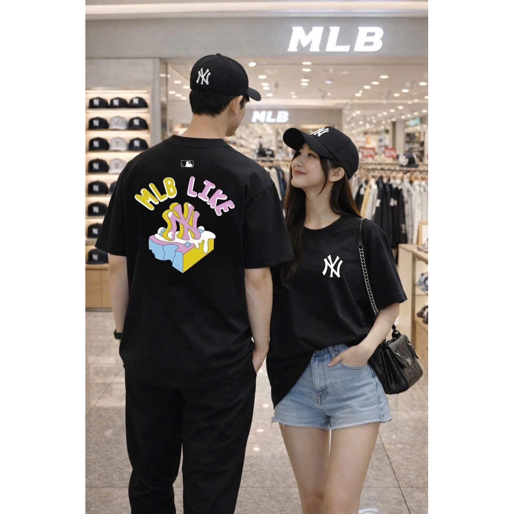 Áo Phông MLB mặc đôi dễ thương,100% cotton mềm mại - MLBLIKE Sắc Màu