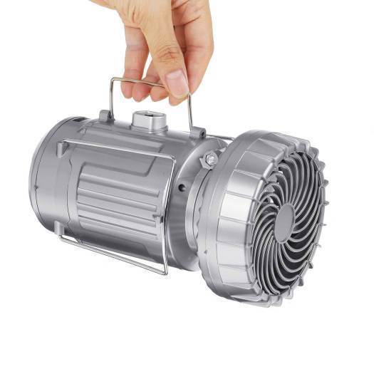 Quạt Tích Điện, Đèn năng lượng mặt trời, đèn tích điện 3in1 chiếu sáng, kèm quạt tích điện và sạc điện thoại