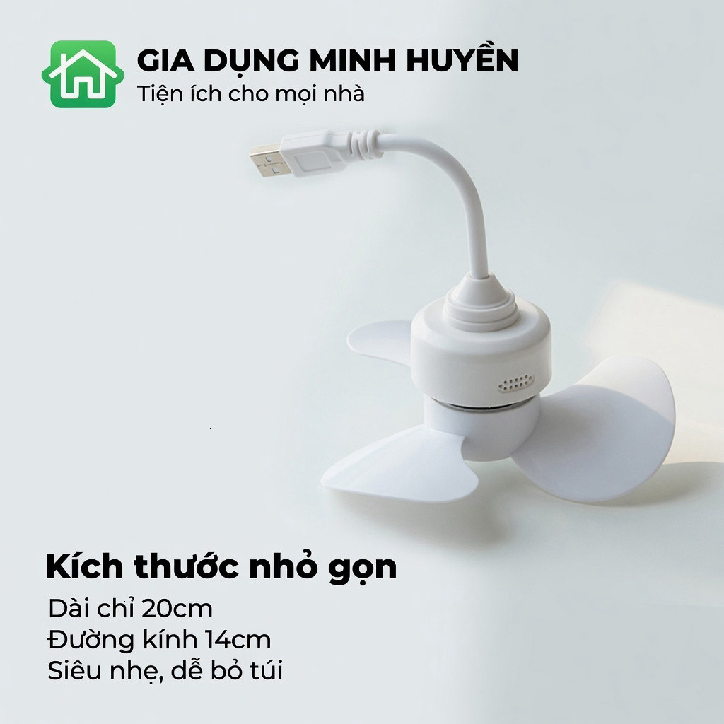 Quạt Cầm Tay Mùa Hè Ngoài Trời Và Du Lịch Đầu Cắm USB Làm Mát Im Lặng Không Dây Mini