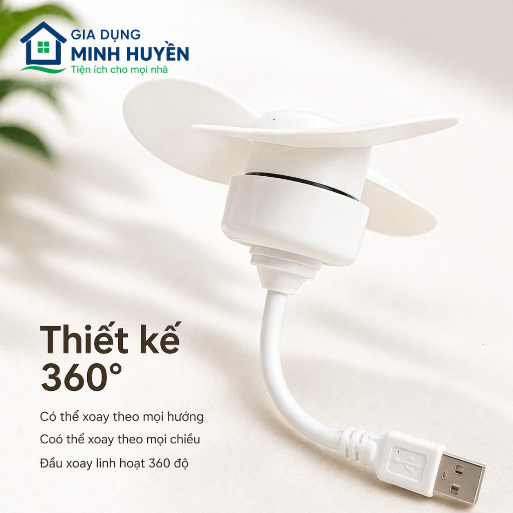 Quạt Cầm Tay Mùa Hè Ngoài Trời Và Du Lịch Đầu Cắm USB Làm Mát Im Lặng Không Dây Mini