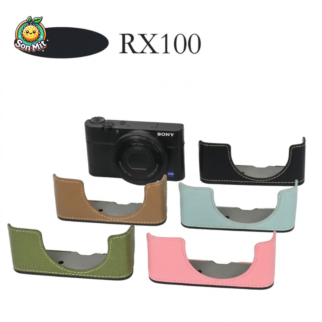 [Sẵn HN] Bao da Sony RX100 Standard Edition phiên bản tiêu chuẩn, đế bằng sợi carbon, vân gỗ