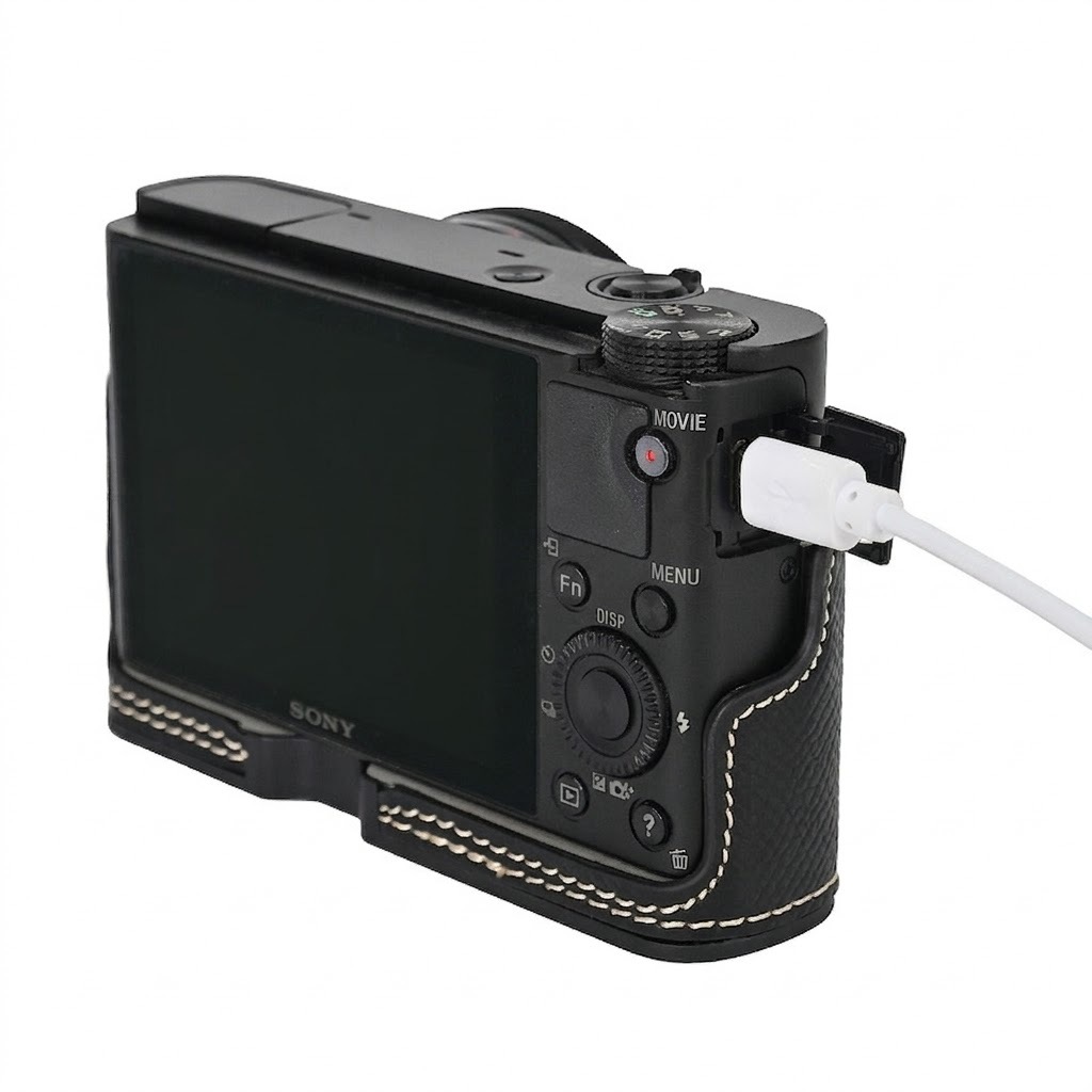 [Sẵn HN] Bao da Sony RX100 Standard Edition phiên bản tiêu chuẩn, đế bằng sợi carbon, vân gỗ