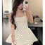 Váy chấm bi thắt dây lưng #Koreaaa