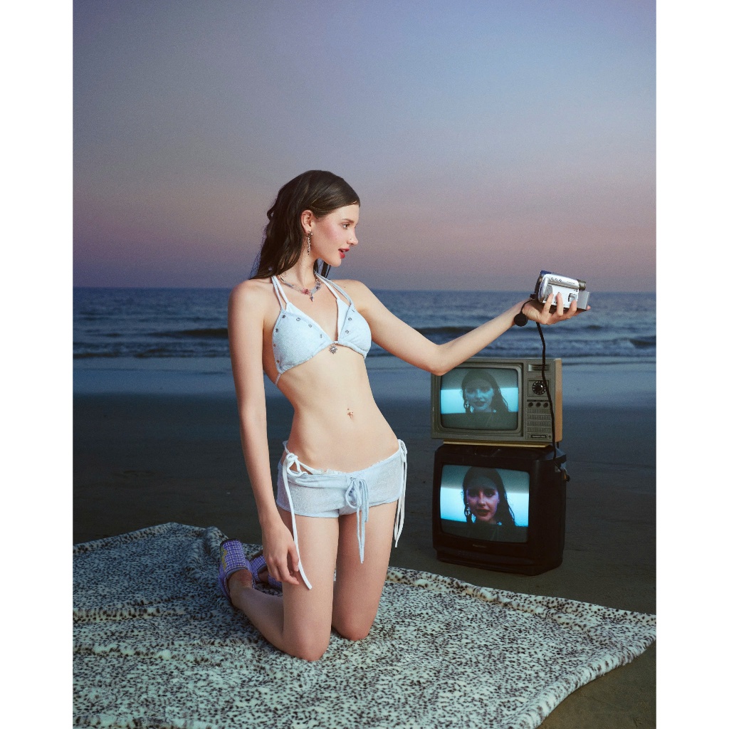 Yumi Bikini (set 3 món) - Remmus | Set bikini dệt kim đính charm BST Summer Slumber