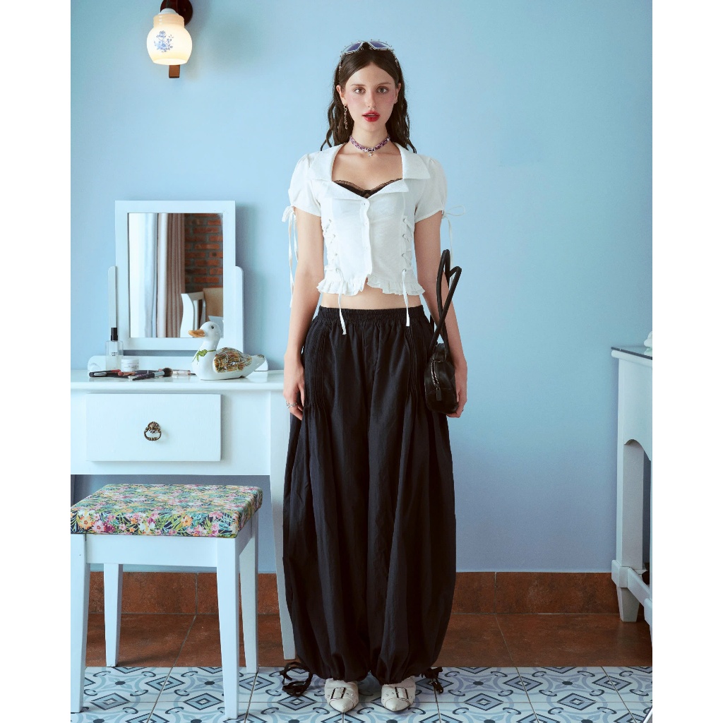 Soleil Top - Remmus | Áo cổ vuông dây đan chỉnh eo kiểu corset - BST SUMMER SLUMBER