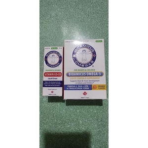 Bộ Đôi BioAmicus Vitamin K2 & D3 & BioAmicus Omega-3 DHA hàng không tích điểm
