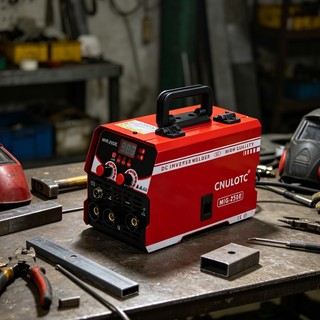 MIG 250E 2in1 hàn que & MIG không khí, 220V, 3.3kg, nhẹ cho gia đình, có phụ kiện kèm