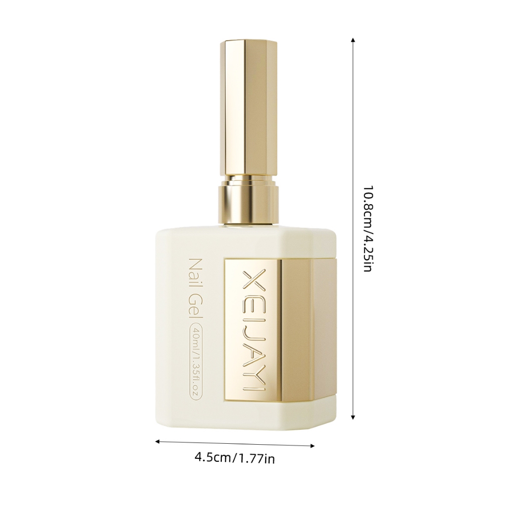 XEIJAYI 40ml - Sơn móng tay dạng gel màu nâu nhạt, bền màu, phù hợp cho salon và sử dụng hàng ngày.