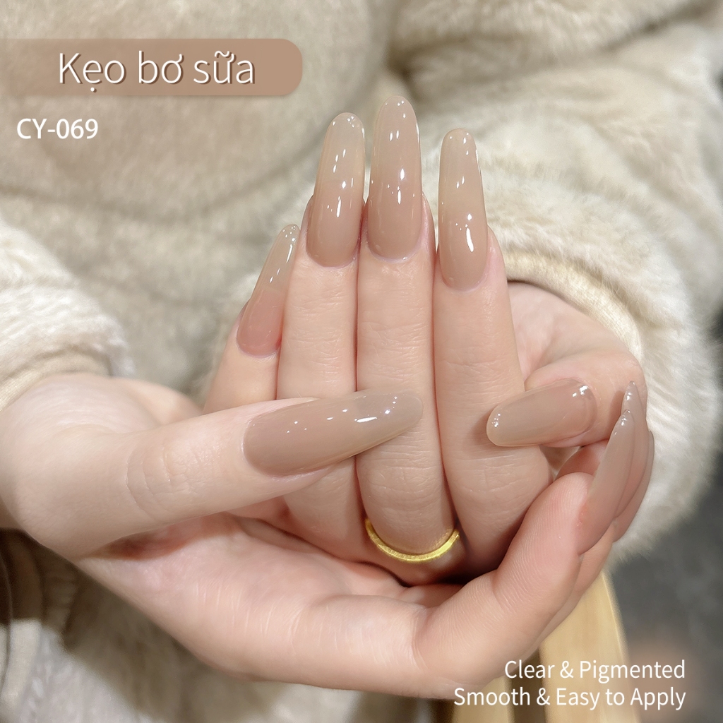 XEIJAYI 40ml - Sơn móng tay dạng gel màu nâu nhạt, bền màu, phù hợp cho salon và sử dụng hàng ngày.