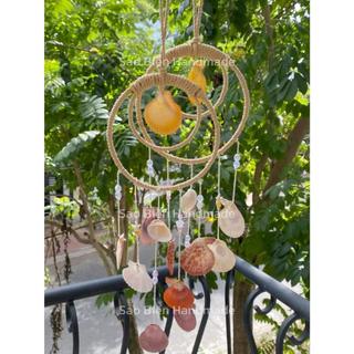 Chuông gió mặt trăng vỏ sò nhiều màu Sao Biển Handmade I Chuông gió phong thủy Sao Biển Handmade