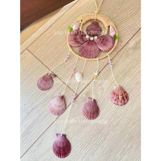 Chuông gió mặt trăng vỏ sò nhiều màu Sao Biển Handmade I Chuông gió phong thủy Sao Biển Handmade