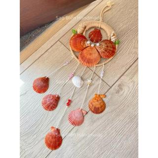 Chuông gió mặt trăng vỏ sò nhiều màu Sao Biển Handmade I Chuông gió phong thủy Sao Biển Handmade