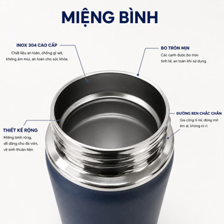 Bình Giữ Nhiệt 550ml RuBy Prime RBM00550 Đa Màu Sắc, Inox 304, Giữ Nhiệt Tốt, Khắc Tên Theo Yêu Cầu