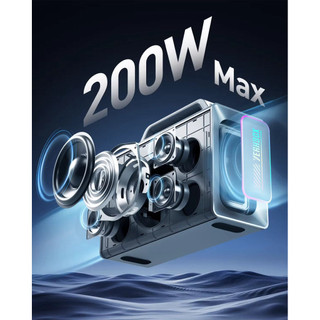 BẢN CAO CẤP CÓ APP CHỈNH EQ LOA YEAHBOX THUNDER 500 công suất 200W kháng nước ip66 bluetooth 5.3 + túi đựng loa cao cấp