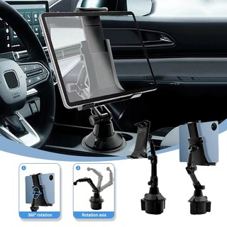 SEAMETAL Giá Đỡ Điện Thoại Máy Tính Bảng Ô Tô Gắn Khay Ly Xoay 360° Điều Chỉnh Được Cho SUV