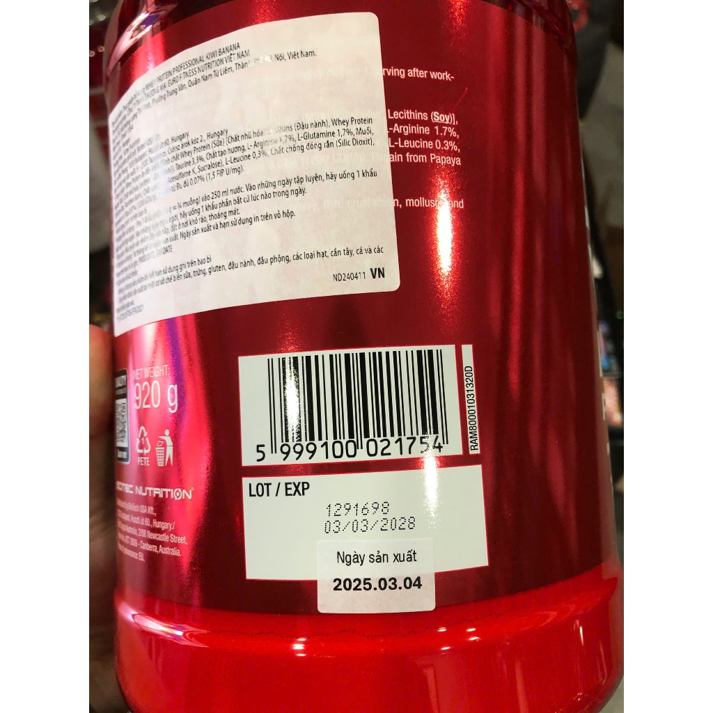 [SCITEC][TẶNG BÌNH] Sữa Bổ Sung Đạm 100% Whey Protein Professional Scitec Nutrition 2350G - 78sv