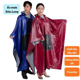 Áo mưa xe máy cao cấp 1 & 2 người - Cánh dơi hai da chống rách, PVC chống nước, trùm kín an toàn