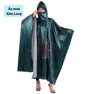 Áo mưa xe máy cao cấp 1 & 2 người - Cánh dơi hai da chống rách, PVC chống nước, trùm kín an toàn