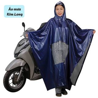 Áo mưa xe máy cao cấp 1 & 2 người - Cánh dơi hai da chống rách, PVC chống nước, trùm kín an toàn