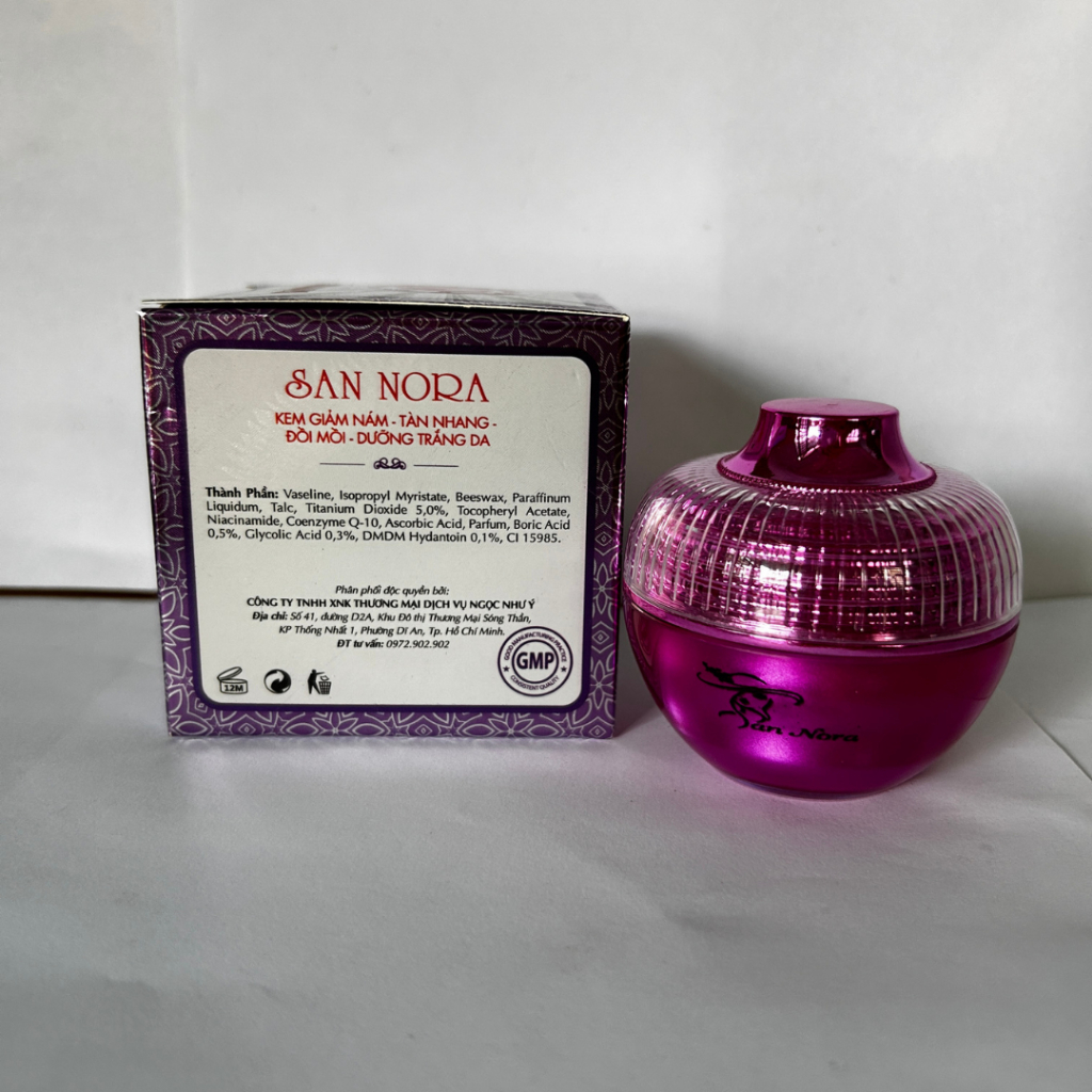 Kem Giúp Cải Thiện Nếp Nhăn Tàn Nhang Cấp Ẩm Cho Làn Da Mịn Màng - San Nora 10in1 (Tím Trắng)