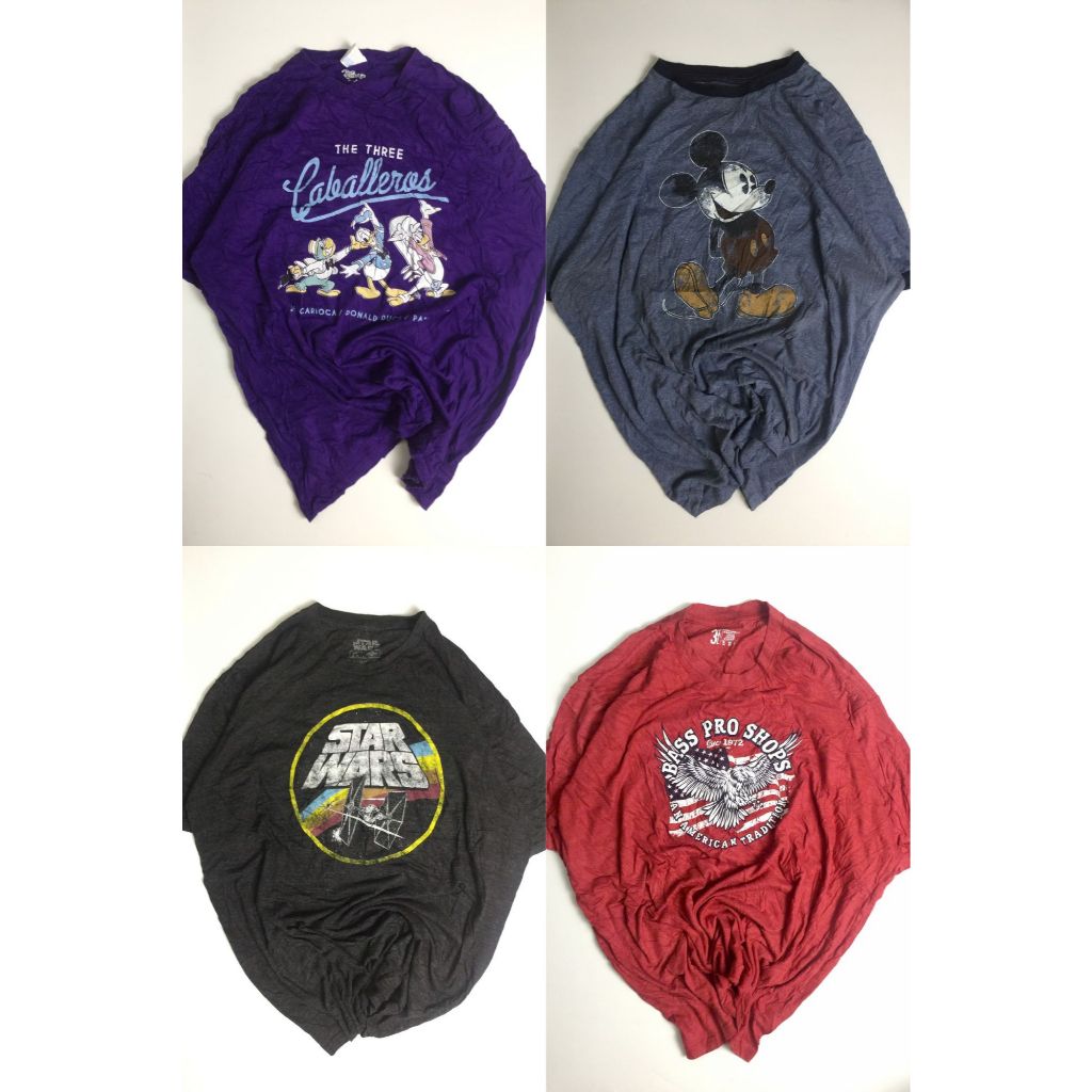 (2hand) Áo Thun Mỹ màu Bigsize Unisex Form Rộng size 2XL- 4XL