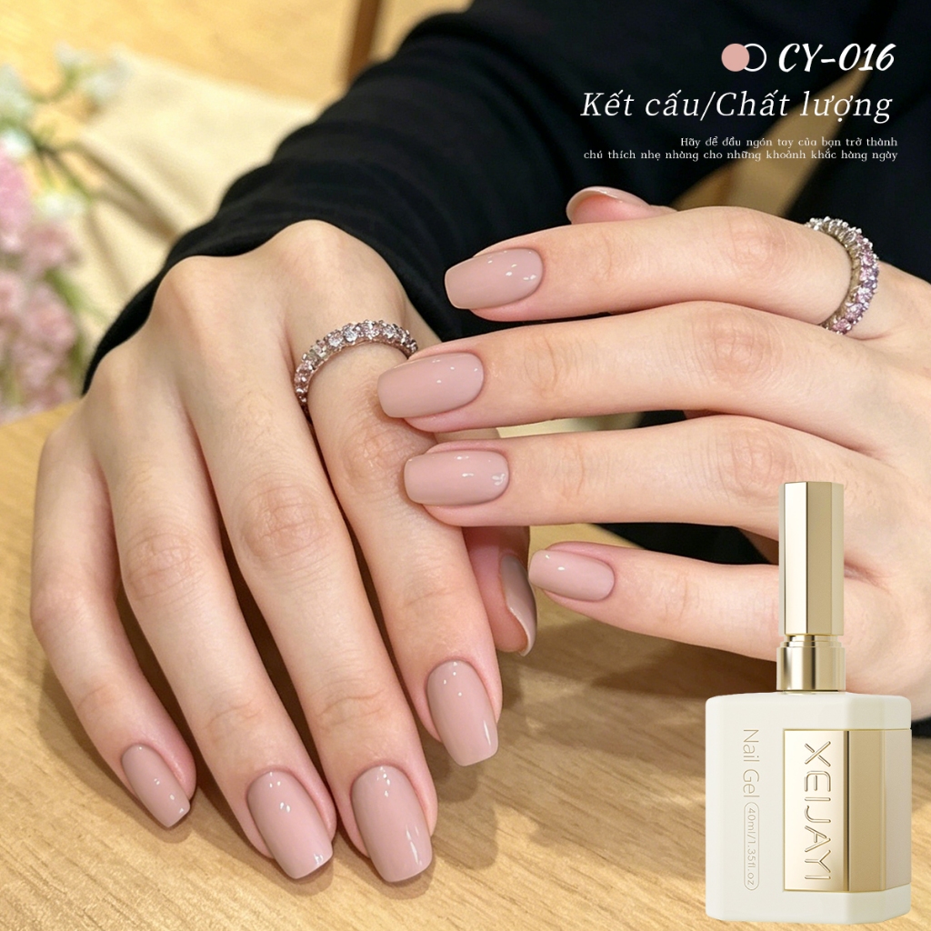 XEIJAYI 40ml - Sơn móng tay dạng gel màu hồng bạc hà mới, phù hợp cho các tiệm làm móng và mọi mùa.