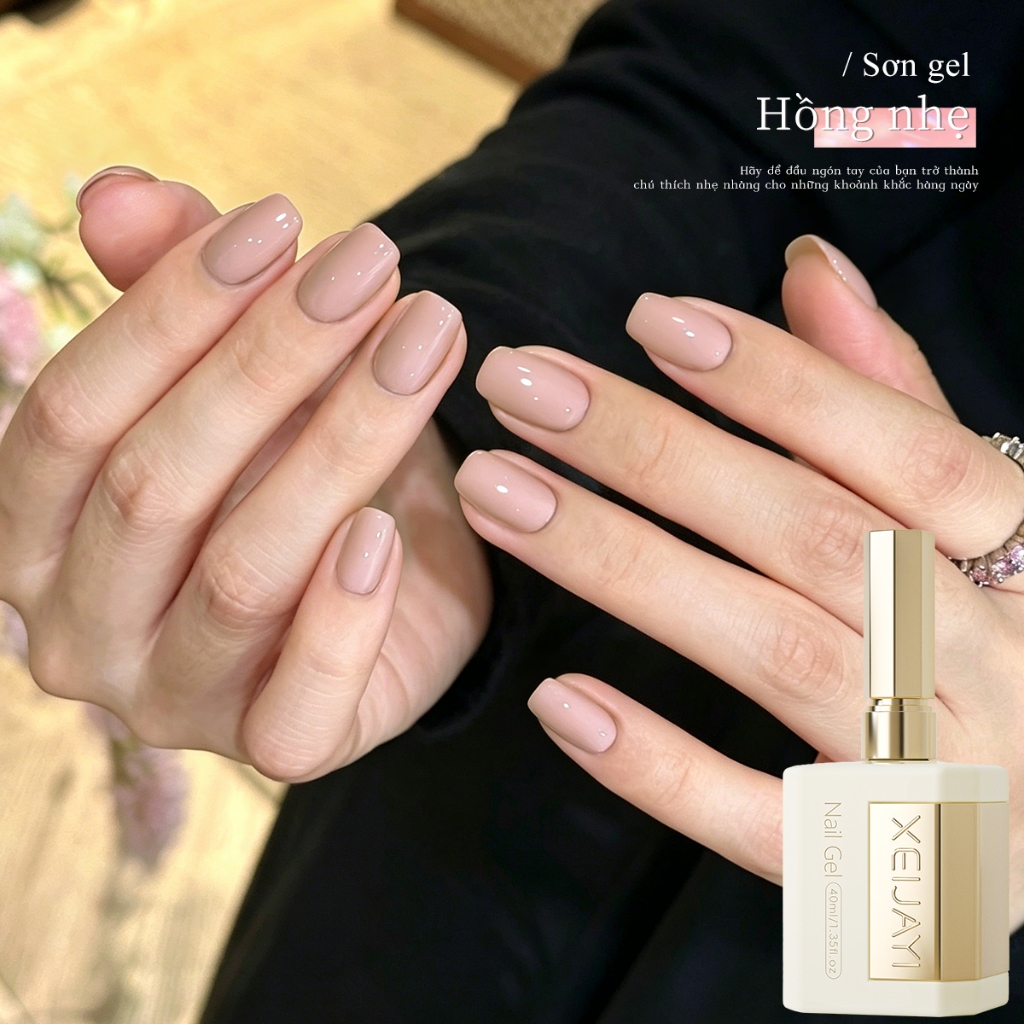 XEIJAYI 40ml - Sơn móng tay dạng gel màu hồng bạc hà mới, phù hợp cho các tiệm làm móng và mọi mùa.