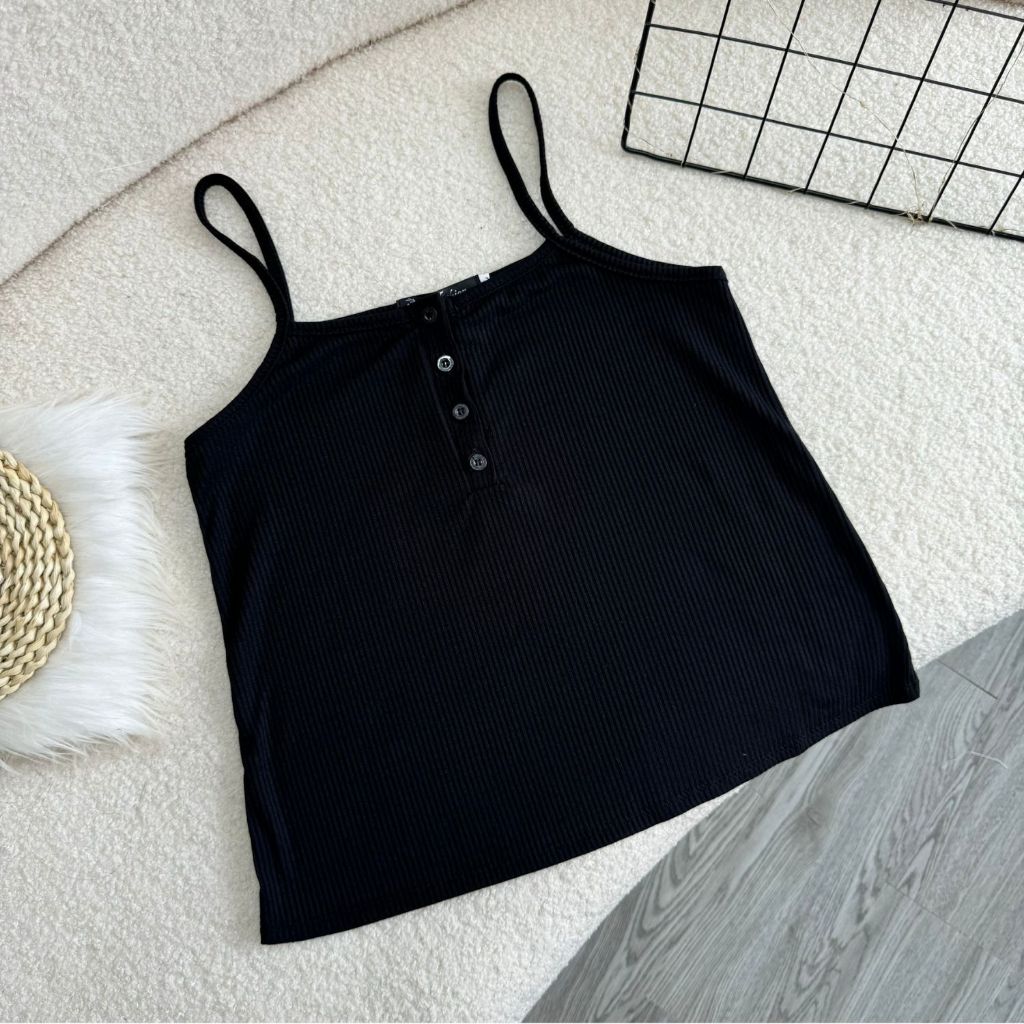 Áo Thun Kiểu Croptop 2 Dây Bigsize Nữ 50-95kg Có Nút Gài Chất Vải Gân Tăm Mềm Mại Thoải Mái G171