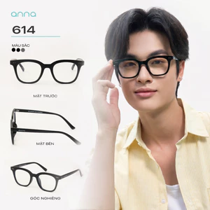 Gọng kính thời trang nam nữ ANNA dáng vuông unisex cá tính 614