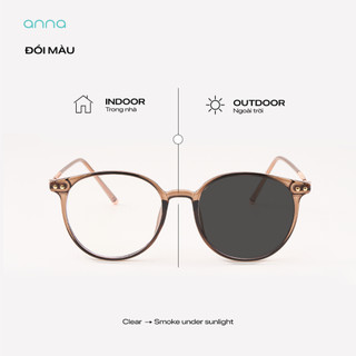 Gọng kính thời trang nam nữ ANNA kim loại dáng tròn unisex cá tính OL 01257