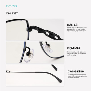 [DEAL SOCK] Gọng kính IP titan cao cấp kèm tròng đổi màu khi ra nắng 0 độ ANNA dáng mắt mèo cá tính 5501