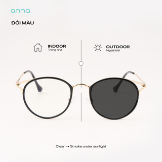 Gọng kính mắt thời trang nam nữ ANNA dáng mắt mèo chất liệu kim loại - 300HQ017