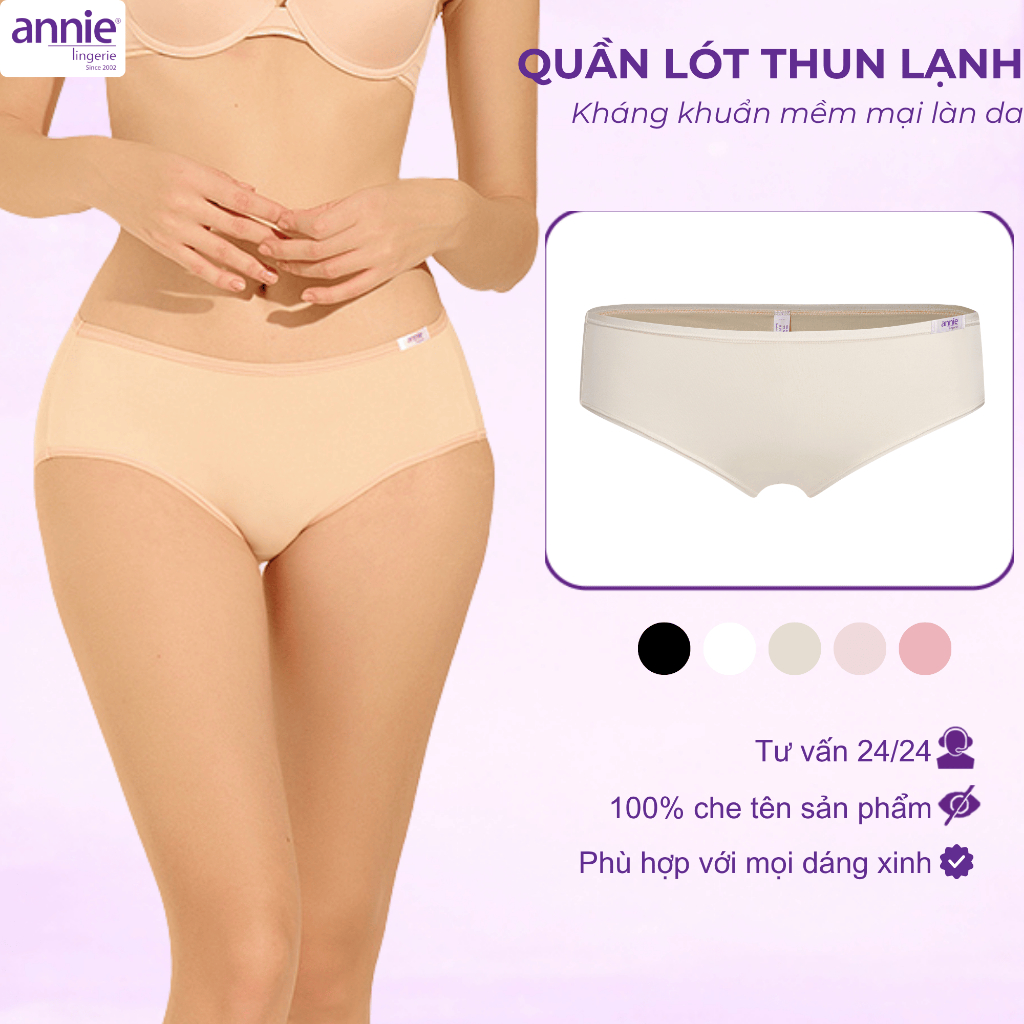 Quần Lót Quần Chíp Nữ annie QE4535 Chất Thun Lạnh Thoáng Khí Thoải Mái Mềm Mại Cho Mọi Làn Da