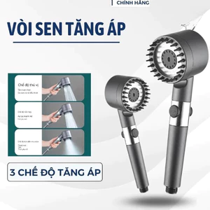 Vòi sen tăng áp, đầu vòi hoa sen Masage 4 trong 1, 3 chế độ áp suất cao tiết kiệm nước lõi cotton lọc cho nhà tắm-TOOLIX