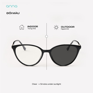 Kính mắt ANNA mắt mèo kim loại dáng mắt mèo unisex cá tính OL 30327