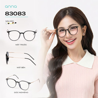 [BACK TO SCHOOL] Gọng kính thời trang nam nữ ANNA kim loại dáng tròn unisex cá tính OL 83083