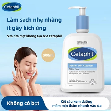 Sữa Rửa Mặt Cetaphil Gentle Skin Cleanser 500ml | Dịu Nhẹ, Dành Cho Mọi Loại Da