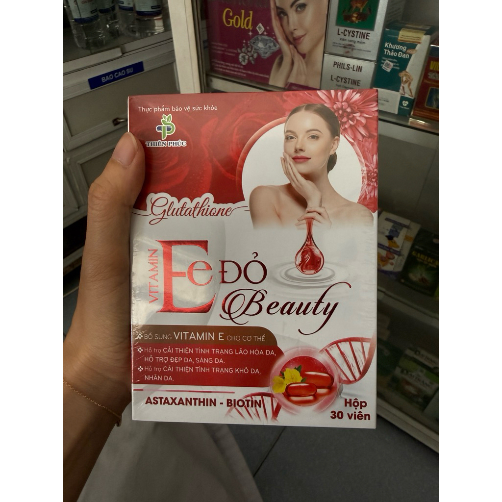 E ĐỎ kết hợp GLUTATHI đẹp da ngừa lão hoá.