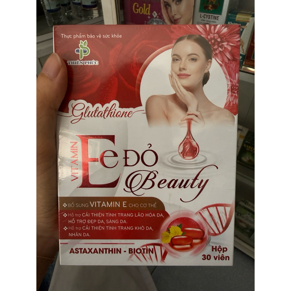 E ĐỎ kết hợp GLUTATHI đẹp da ngừa lão hoá.