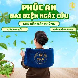 Đai điện ngải cứu Phúc An cho dân văn phòng, giảm đau cổ vai gáy, thư giãn cột sống, cơ lưng
