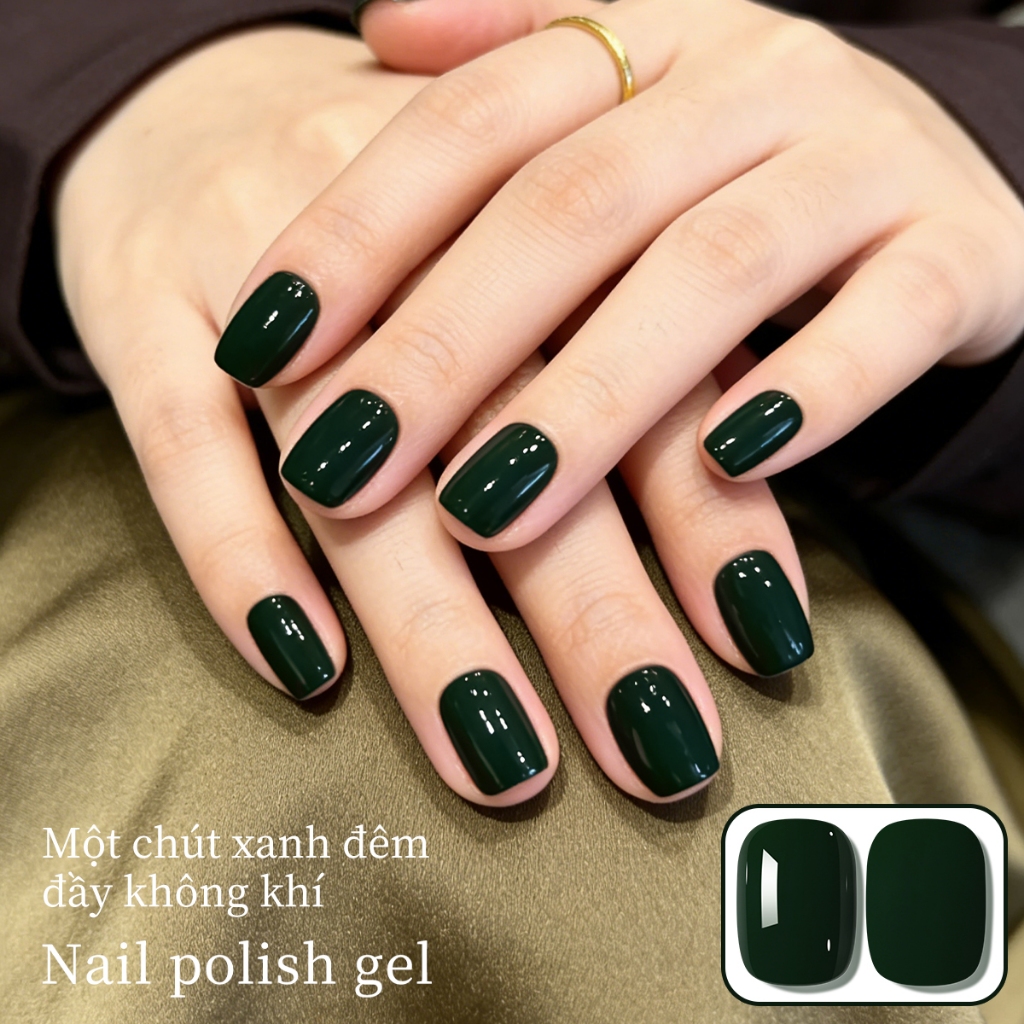 XEIJAYI 10ml — Sơn móng tay dạng gel màu xanh lá cây đậm cao cấp dành cho mùa hè, thích hợp cho việc làm móng.