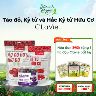 Táo đỏ, Kỷ tử và Hắc Kỷ tử Hữu Cơ C'lavie Loại 1 Phù hợp Pha Trà Dưỡng Sinh, Hầm Canh Gói 450g/170g/80g - Natural Market