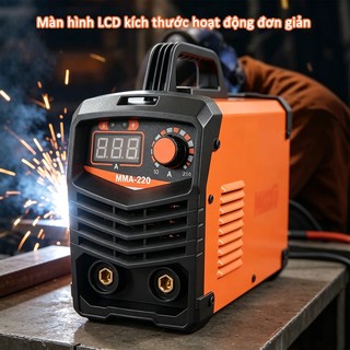 Máy Hàn điện tử MMA-220 220V màn hình LCD, cầm tay dễ di chuyển, dùng cho nhà và công nghiệp Hỗ trợ thanh hàn 1,6-3,2mm