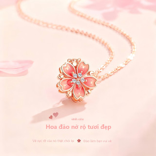 Vòng cổ hoa anh đào 2 trong 1 | Thiết kế độc đáo, không đụng hàng | Thép titan không dị ứng