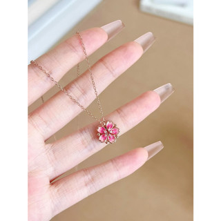 Vòng cổ hoa anh đào 2 trong 1 | Thiết kế độc đáo, không đụng hàng | Thép titan không dị ứng