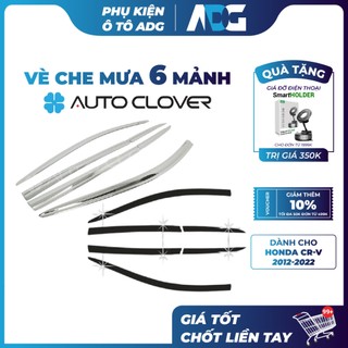 Vè che mưa Đen/Chrome HONDA CRV Chính hãng AutoClover - Keo 3M, không tróc sơn | Phụ kiện ô tô ADG