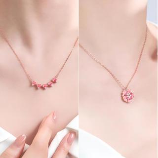 Vòng cổ hoa anh đào 2 trong 1 | Thiết kế độc đáo, không đụng hàng | Thép titan không dị ứng
