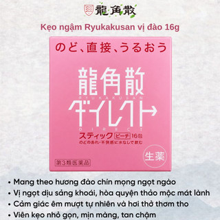 Kẹo Ngậm Thảo Dược Thông Cổ Ryukakusan Dưỡng Họng, Ho Vị Chanh, Việt Quất Nội Địa Nhật Bản K02